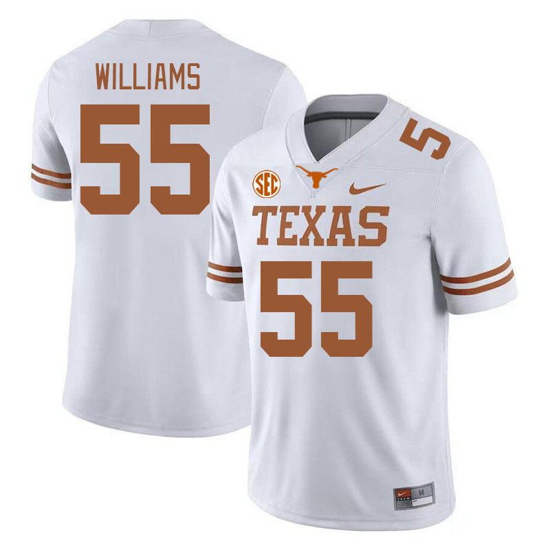 # 55 Connor Williams Texas Longhorns Jerseys Football Stitched-White